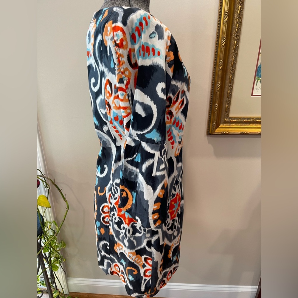 Uncle frank made in USA size small ladies Aztec print boho ruffle sleeve dress - Picture 4 of 14